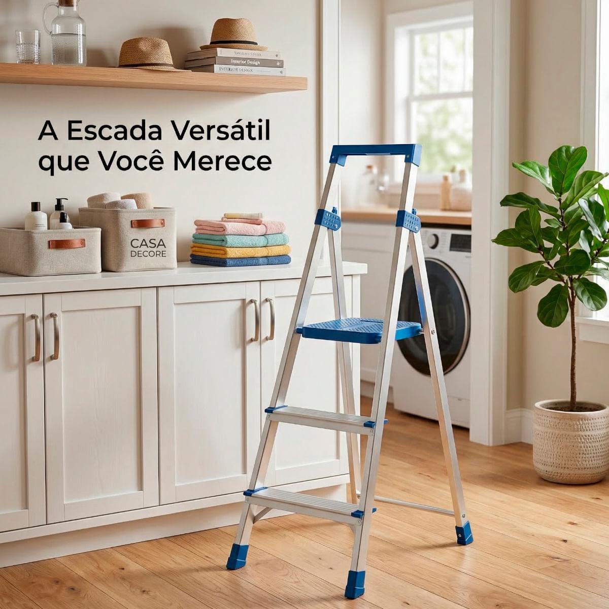 Escada de Alumínio Tramontina 3 Degraus