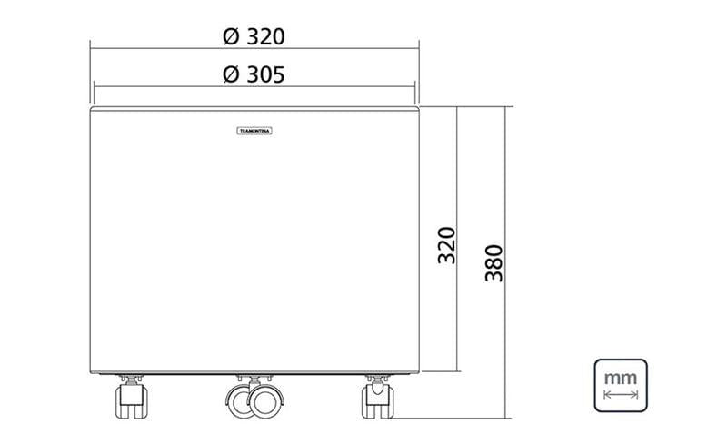 Cachepô Belt Inox Polido 32x38cm Tramontina 94540702