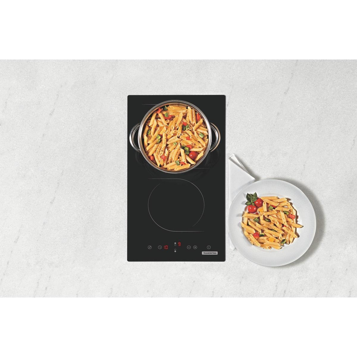 Cooktop Elétrico Tramontina Dominó Vitrocerâmico com 2 Áreas de Aquecimento e Comando Touch