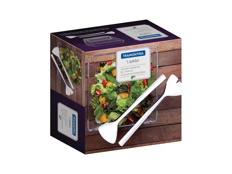 Jogo para Salada Cristal 3 peças Lapidar Tramontina 64550200