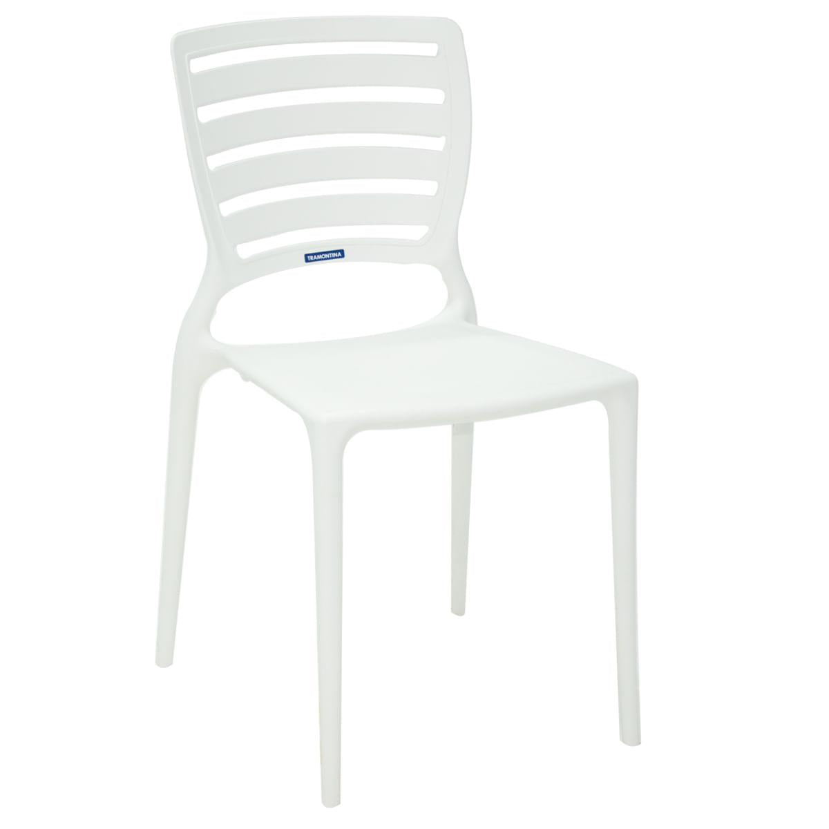 Cadeira Sofia encosto horizontal branca Tramontina 92237010
