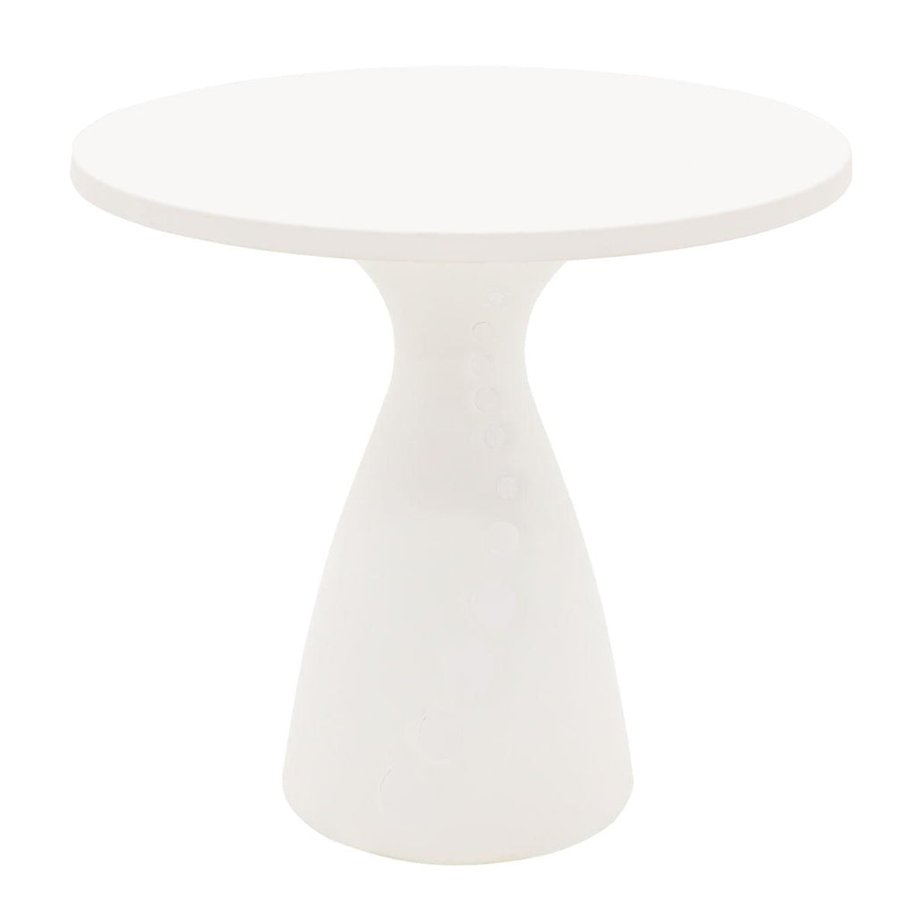 Mesa Tramontina Flut Redonda em Polietileno Branco
