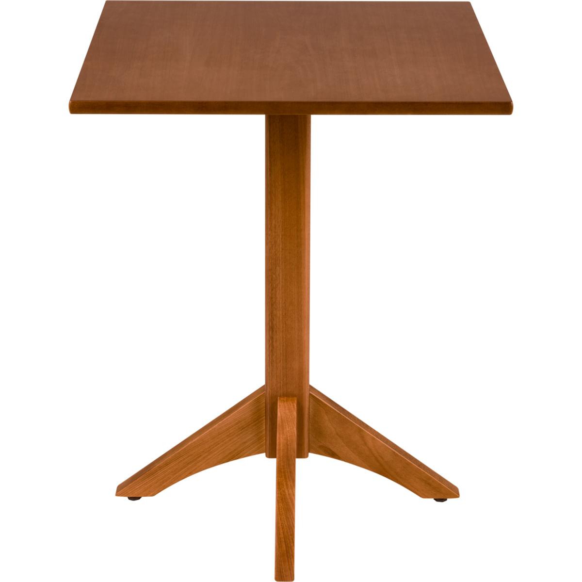 Mesa de Madeira Tramontina London Coluna Central Quadrada em Tauarí Amêndoa 4 Lugares 60 cm