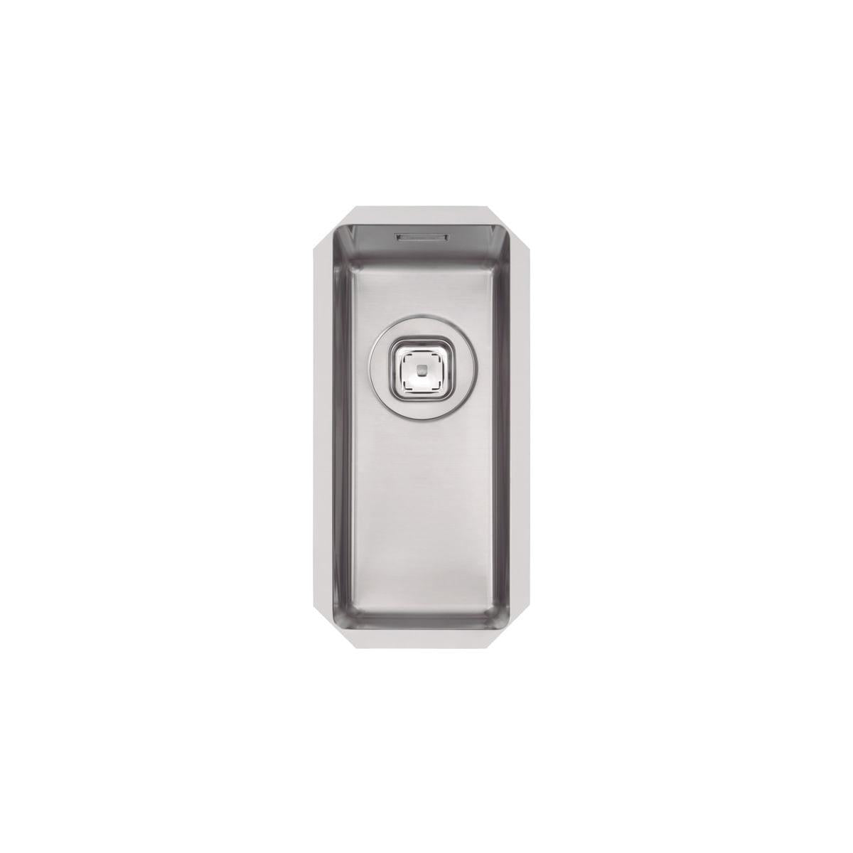 Cuba Quadrum 17 Plus U Undermount Tramontina 17 x 40 x 14 cm em Aço Inox Scotch Brite com Válvula