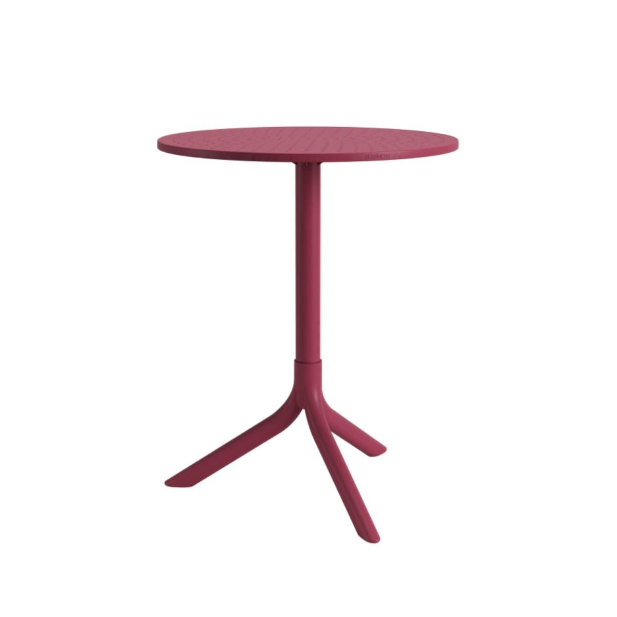 Mesa Redonda Livy Aurah 60x74,5cm Marsala em Polipropileno Plaxmetal