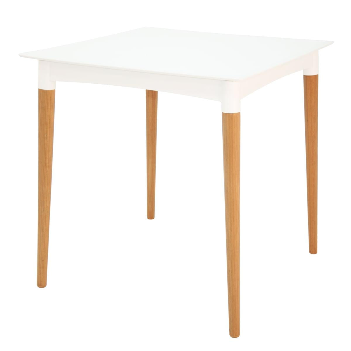 Mesa Tramontina Laura Rattan 70 cm em Polipropileno Branco com Pernas de Madeira