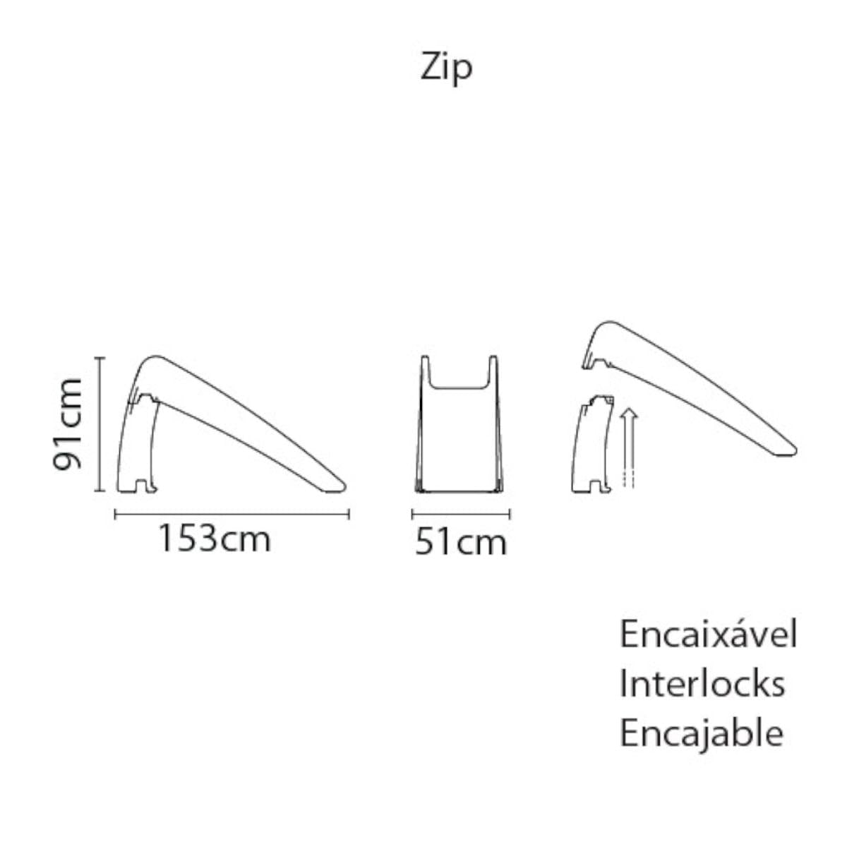Escorregador Infantil Tramontina Zip em Polietileno Azul e Vermelho