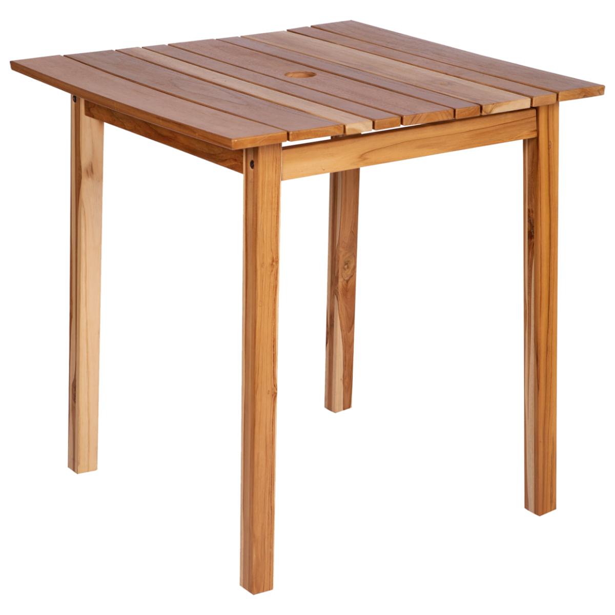 Mesa Quadrada Tramontina Verona em Madeira Teca Verniz Transparente 74 cm