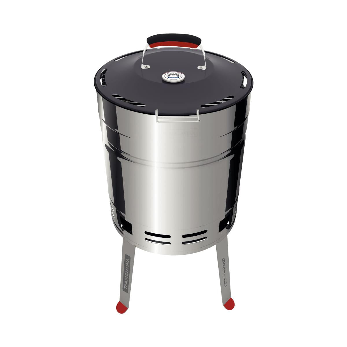 Churrasqueira à Carvão Tramontina TCP 400 em Aço Inox com Bandeja para Carvão em Aço Esmaltado