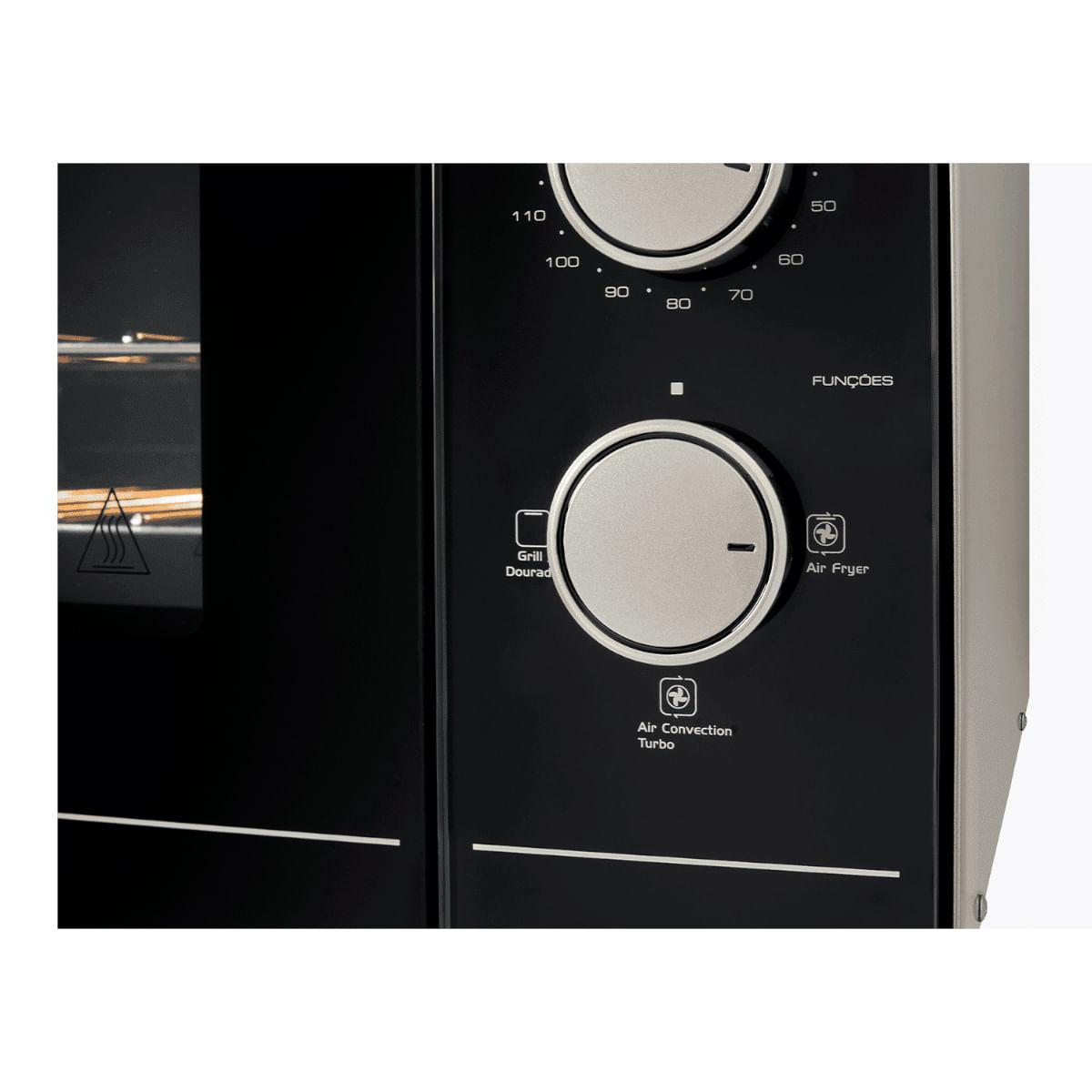 Forno Elétrico de Bancada Fischer Turbo 2.4 New 48 litros com Air Fryer 220V