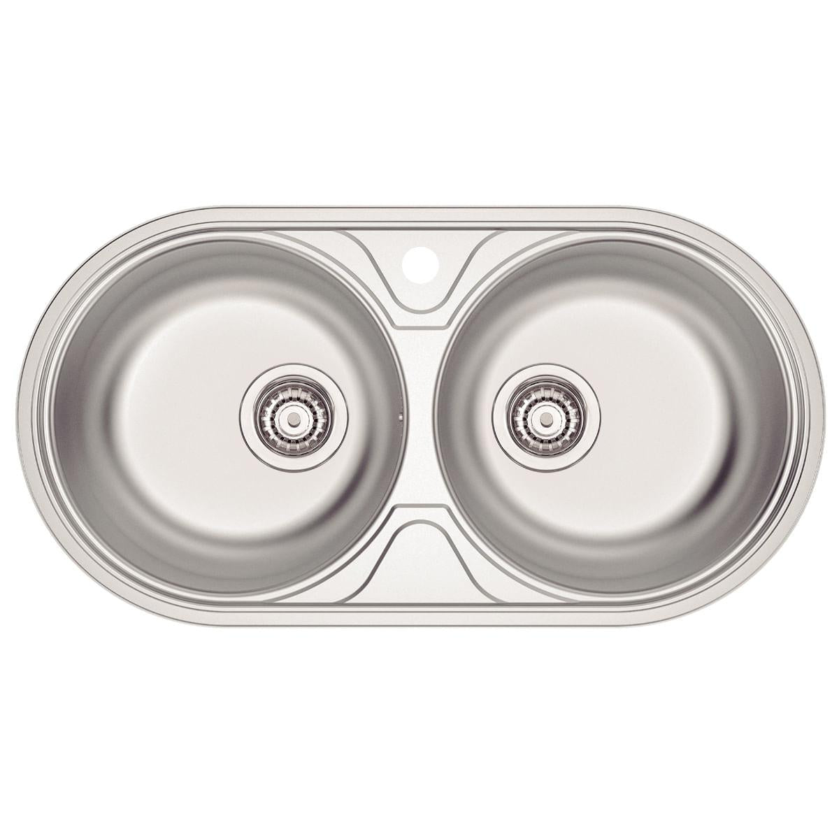 Cuba Tramontina Luna Duo 2C 36 BS Aço Inox Acetinado 84x44 cm