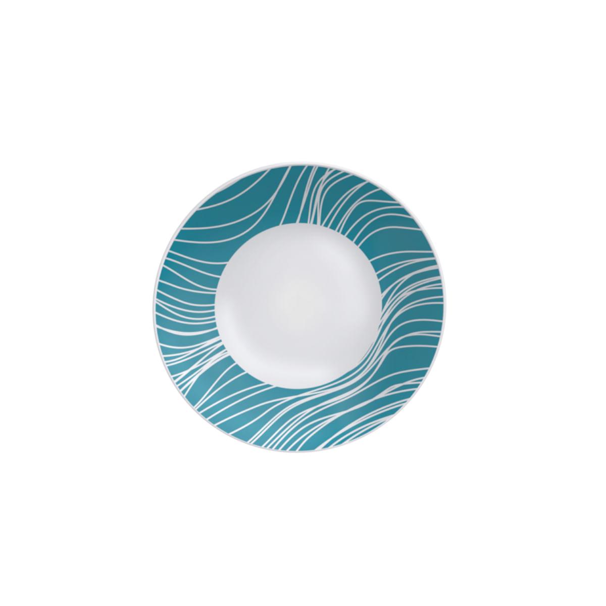 Jogo de Pratos Tramontina Clarice em Porcelana Decorada 12 Peças