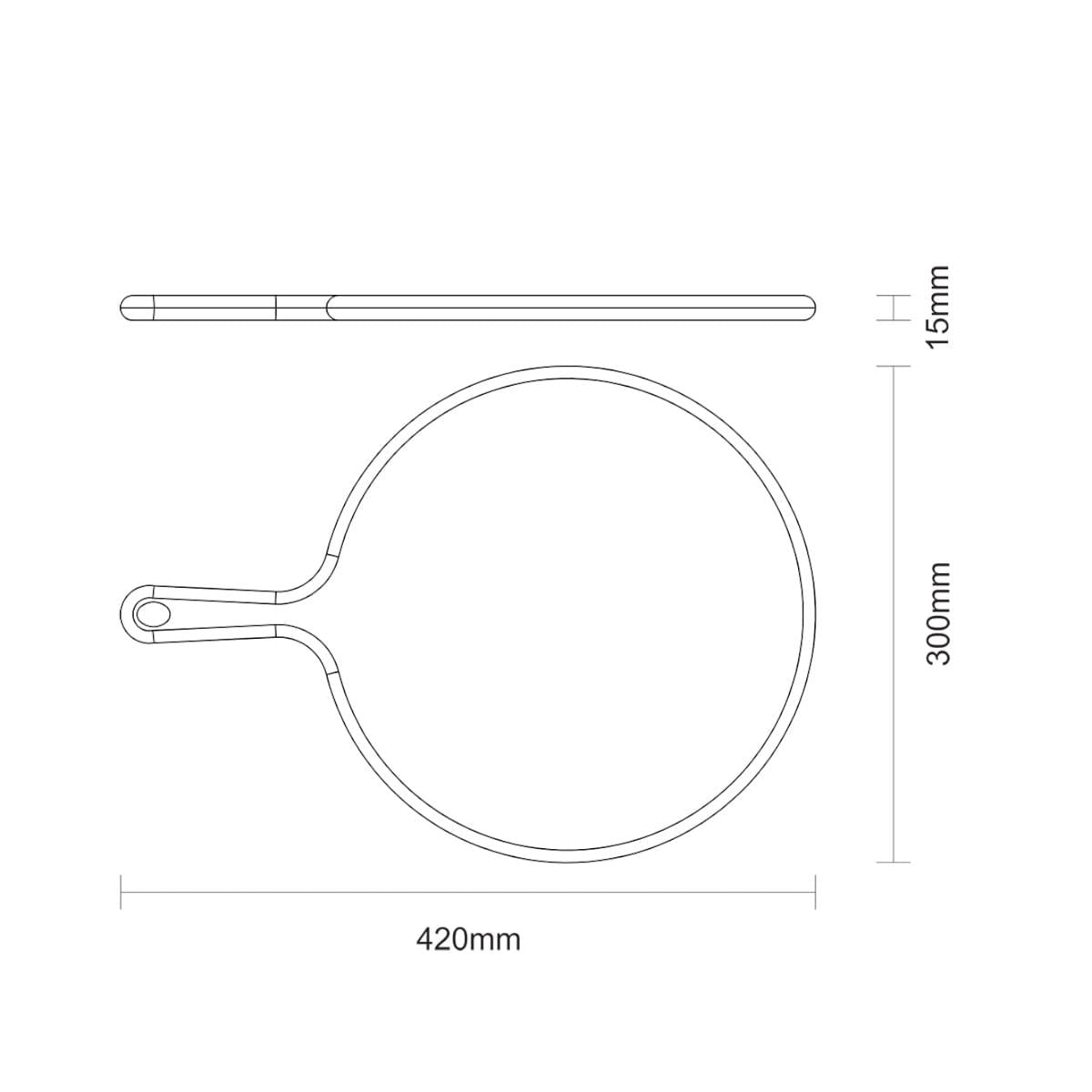 Tábua Redonda para Pizza Tramontina Provence em Madeira Teca 30 cm