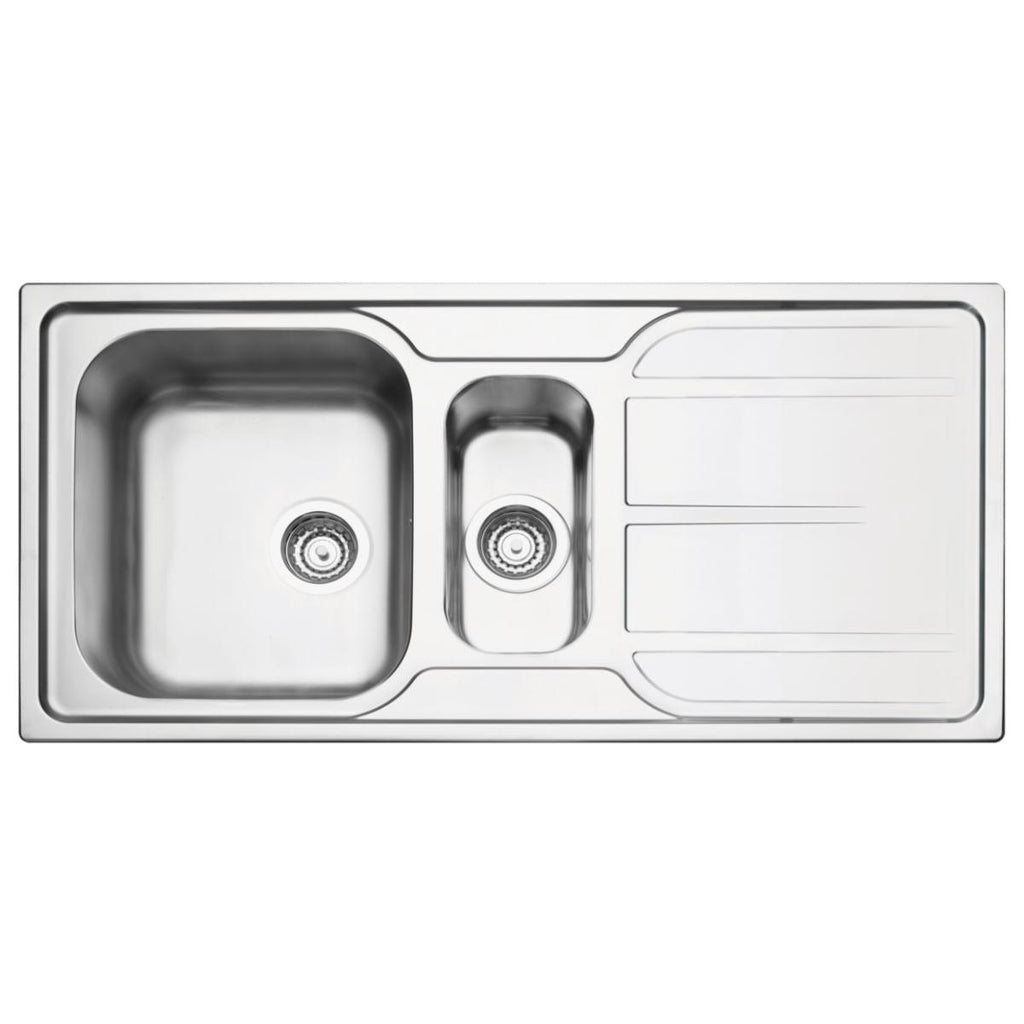 Cuba de Sobrepor Tramontina Marea 1 Cuba e Auxiliar em Aço Inox Acetinado 100 x 50 cm