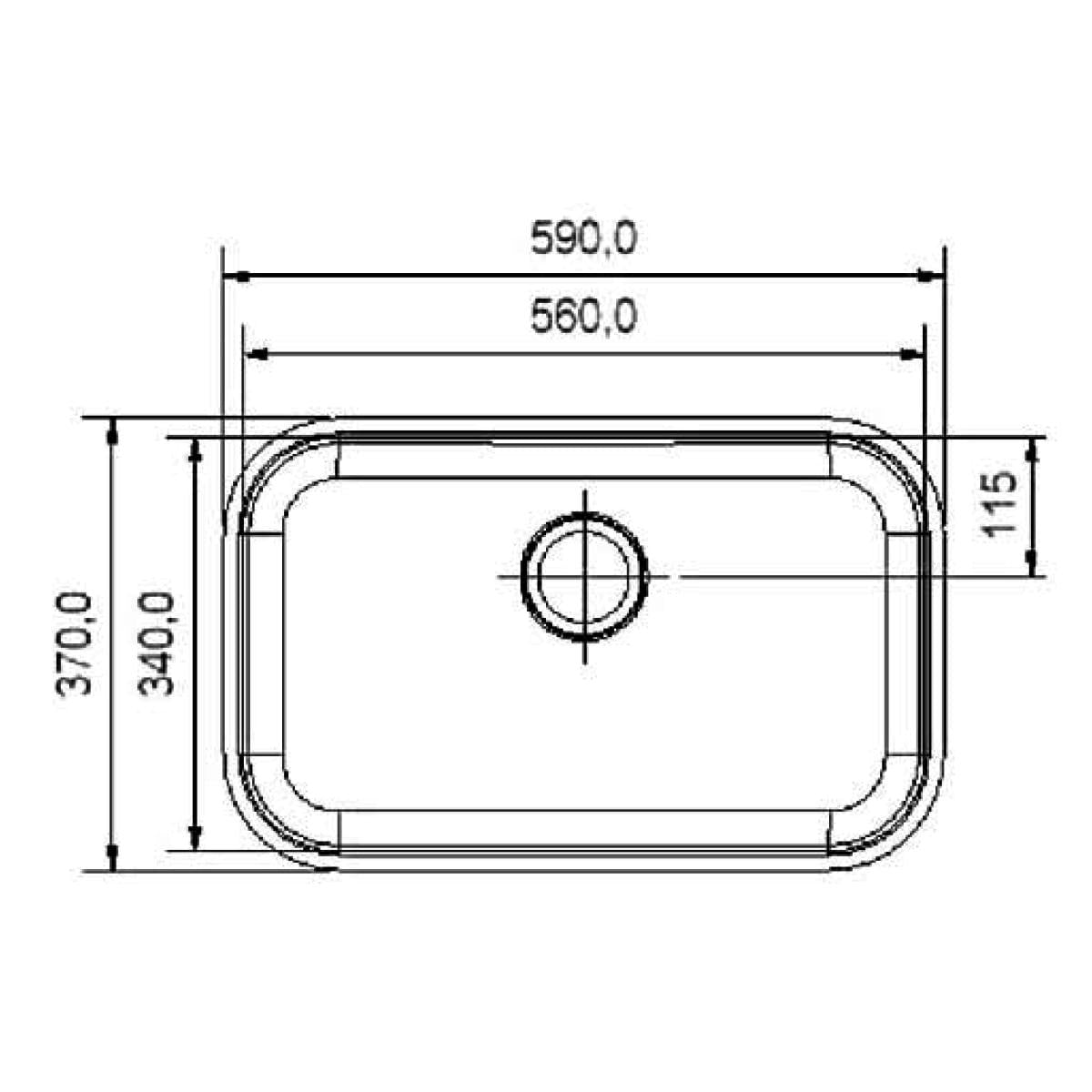 Cuba de Embutir 2 Docol Invicta 56x34x18 cm em Aço Inox 304 Alto Brilho Sem Válvula