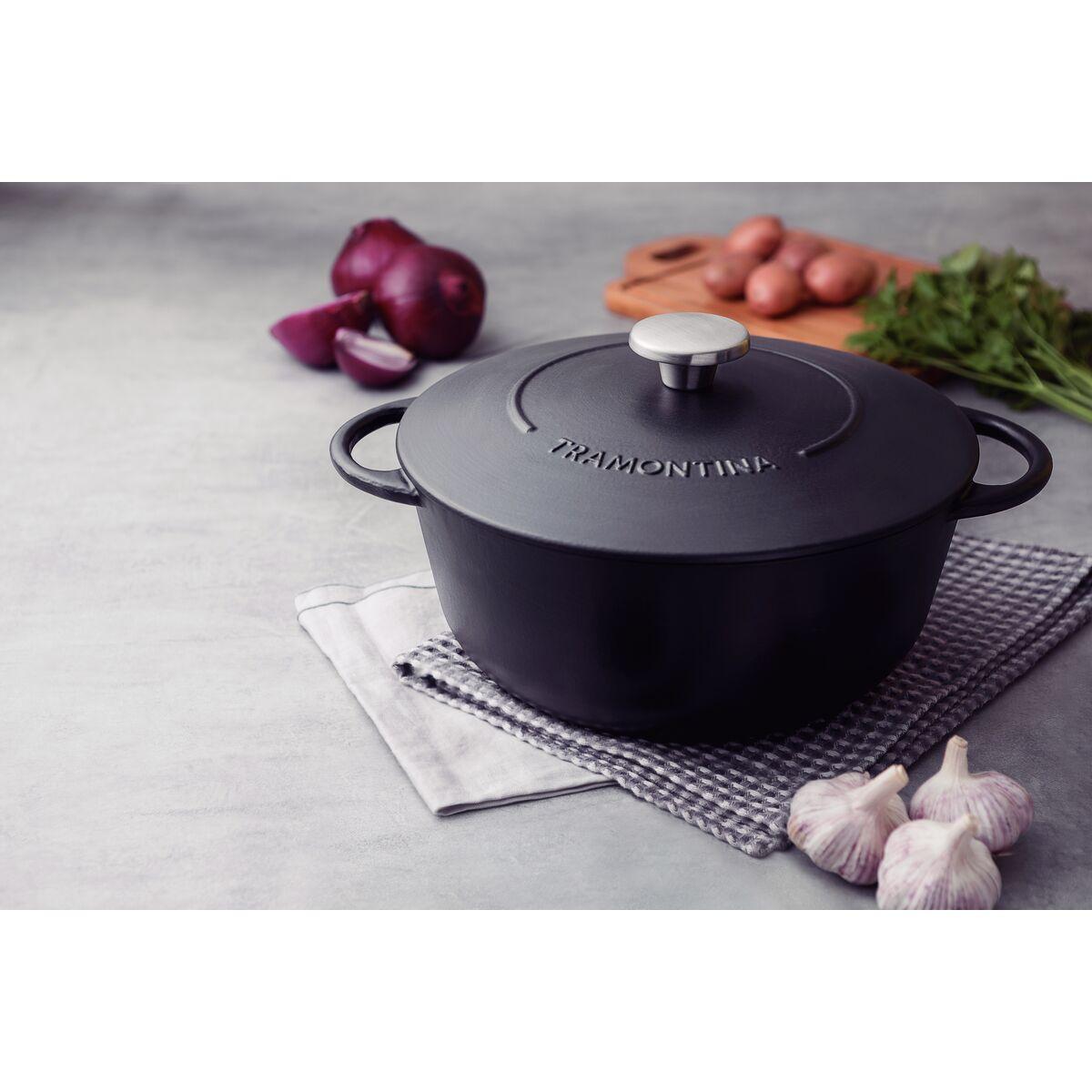 Caçarola Tramontina Trento em Ferro Esmaltado Antiaderente Starflon Excellent 28 cm 6 L