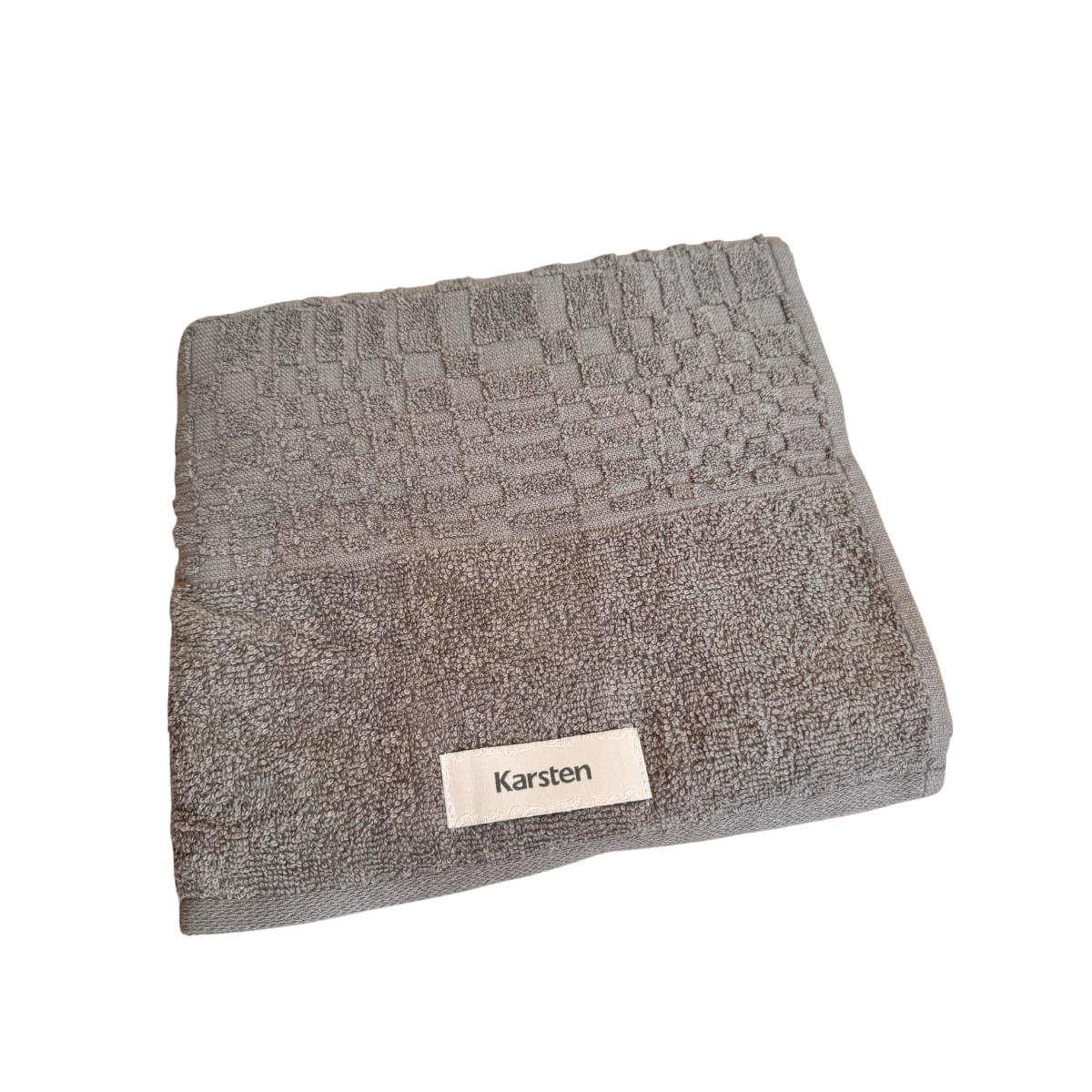 Toalha de Rosto Karsten Layla Cinza 48x70 cm