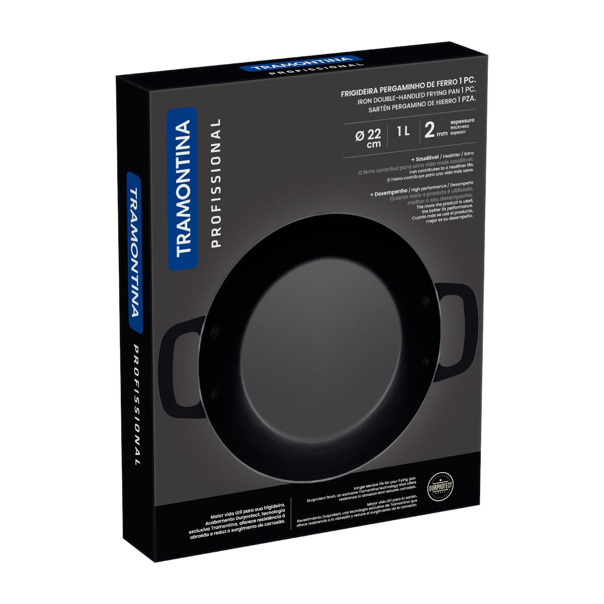 Frigideira Pergaminho Tramontina Profissional em Ferro 22 cm 1 L