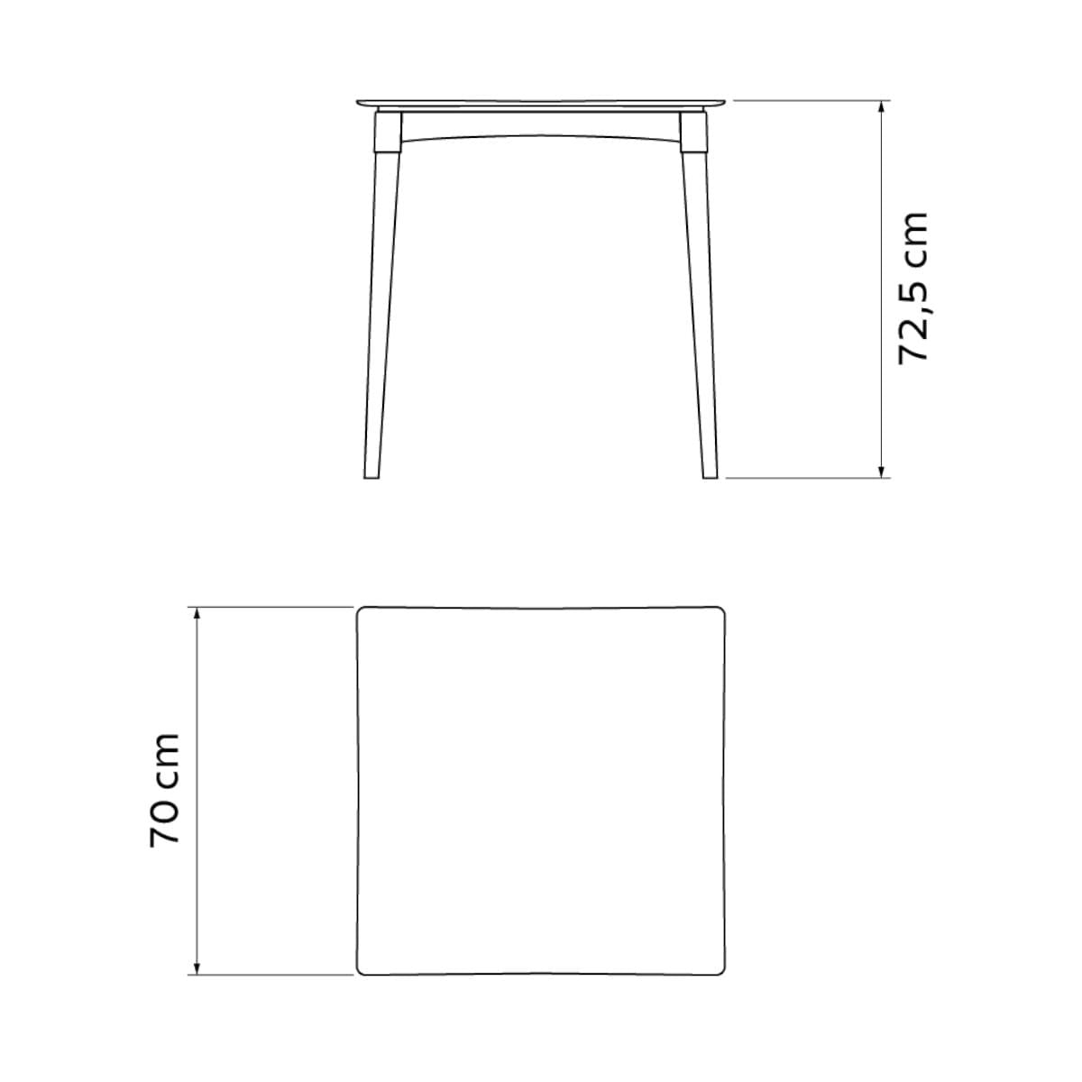 Mesa Tramontina Diana em Polipropileno Vermelho 70cm Pernas de Madeira