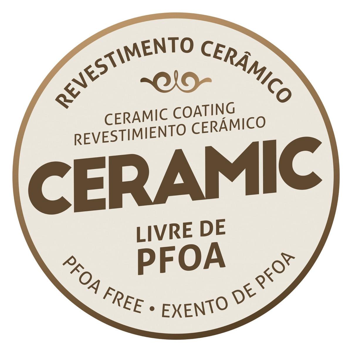 Jogo de Panelas Tramontina Évora em Alumínio com Revestimento Interno Cerâmico e Externo de Silicone Coral 5 Peças