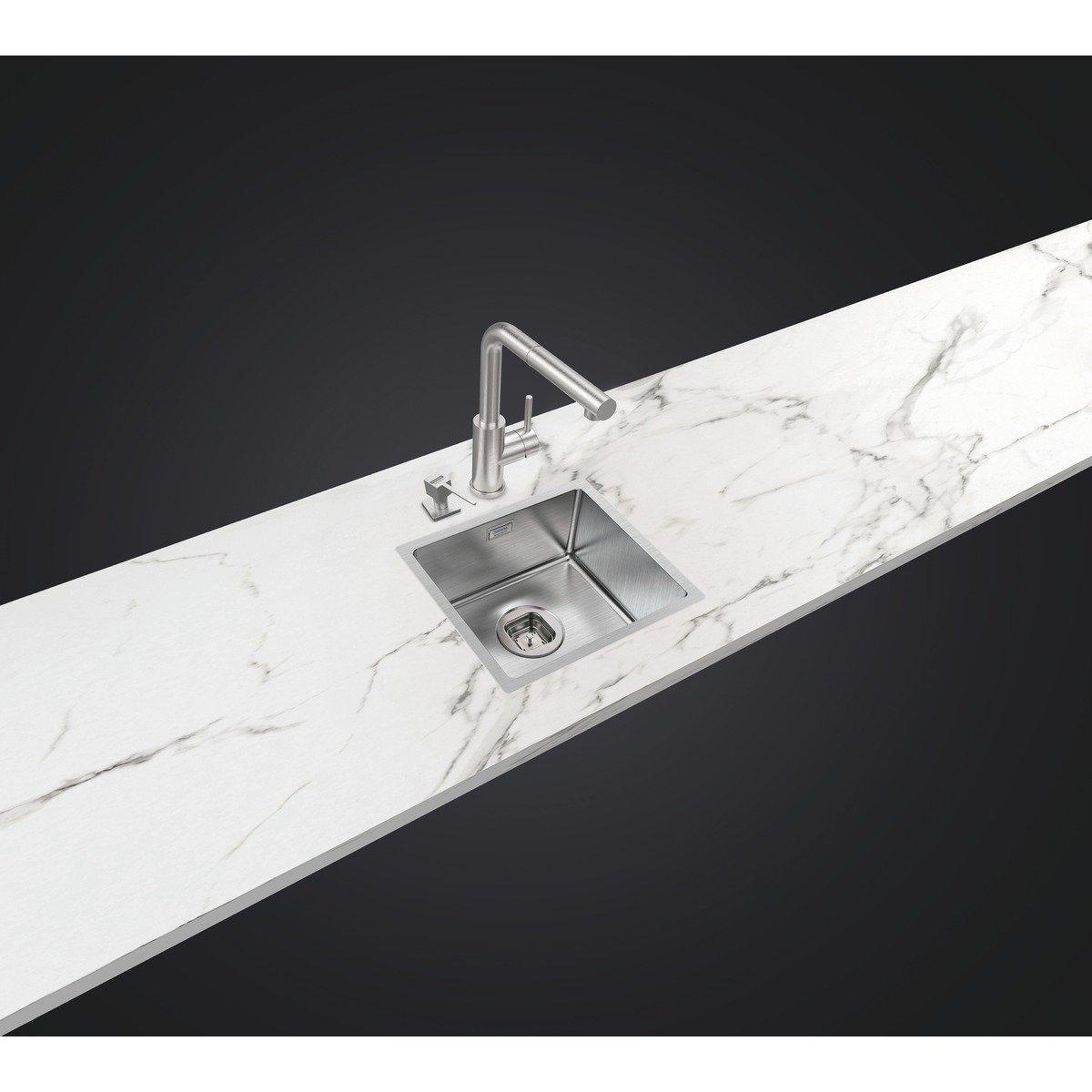 Cuba Tramontina Quadrum Auxiliar 34 em Aço Inox com Acabamento Scotch Brite 34 x 30 cm