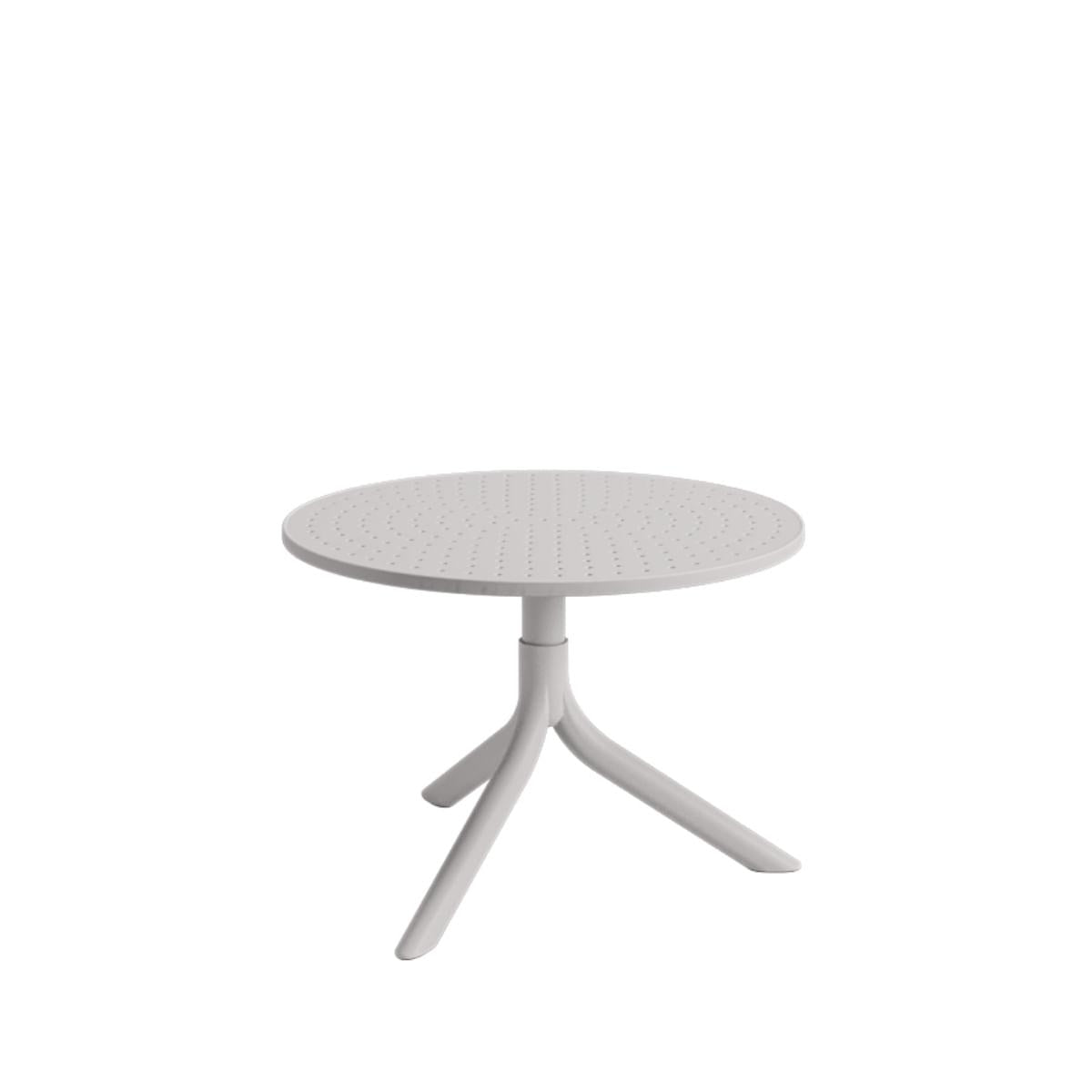 Mesa Redonda de Apoio Livy Aurah 60x43cm Cinza Polipropileno Plaxmetal