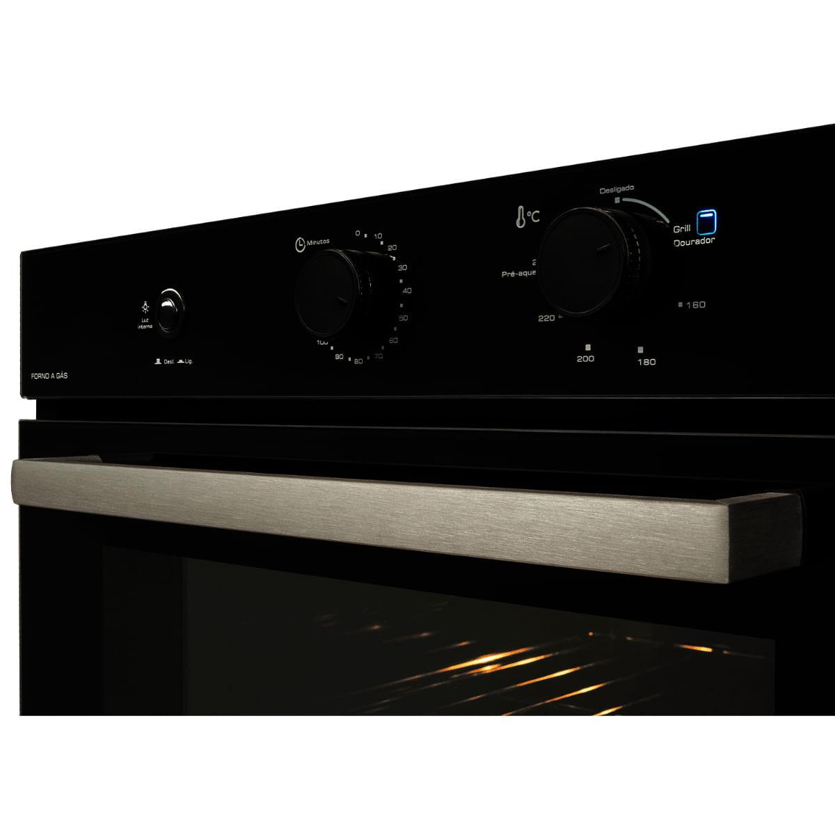 Forno a Gás de Embutir Fischer Infinity 50 litros com Grill 220V