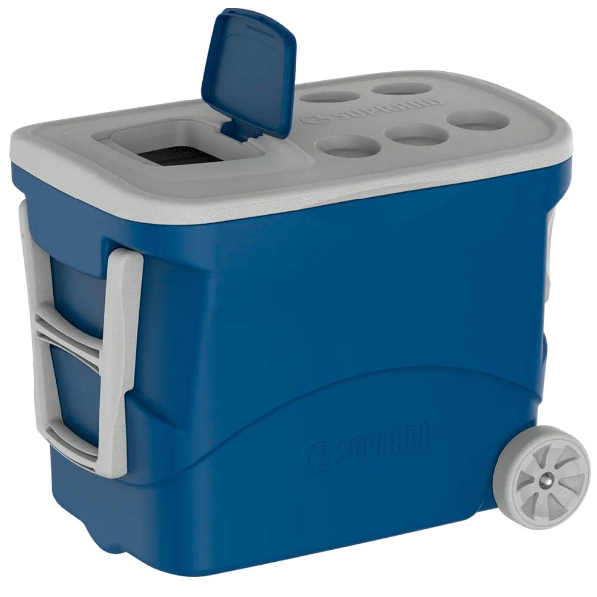 Caixa Térmica Tropical Plus 50L com Rodas Azul Soprano