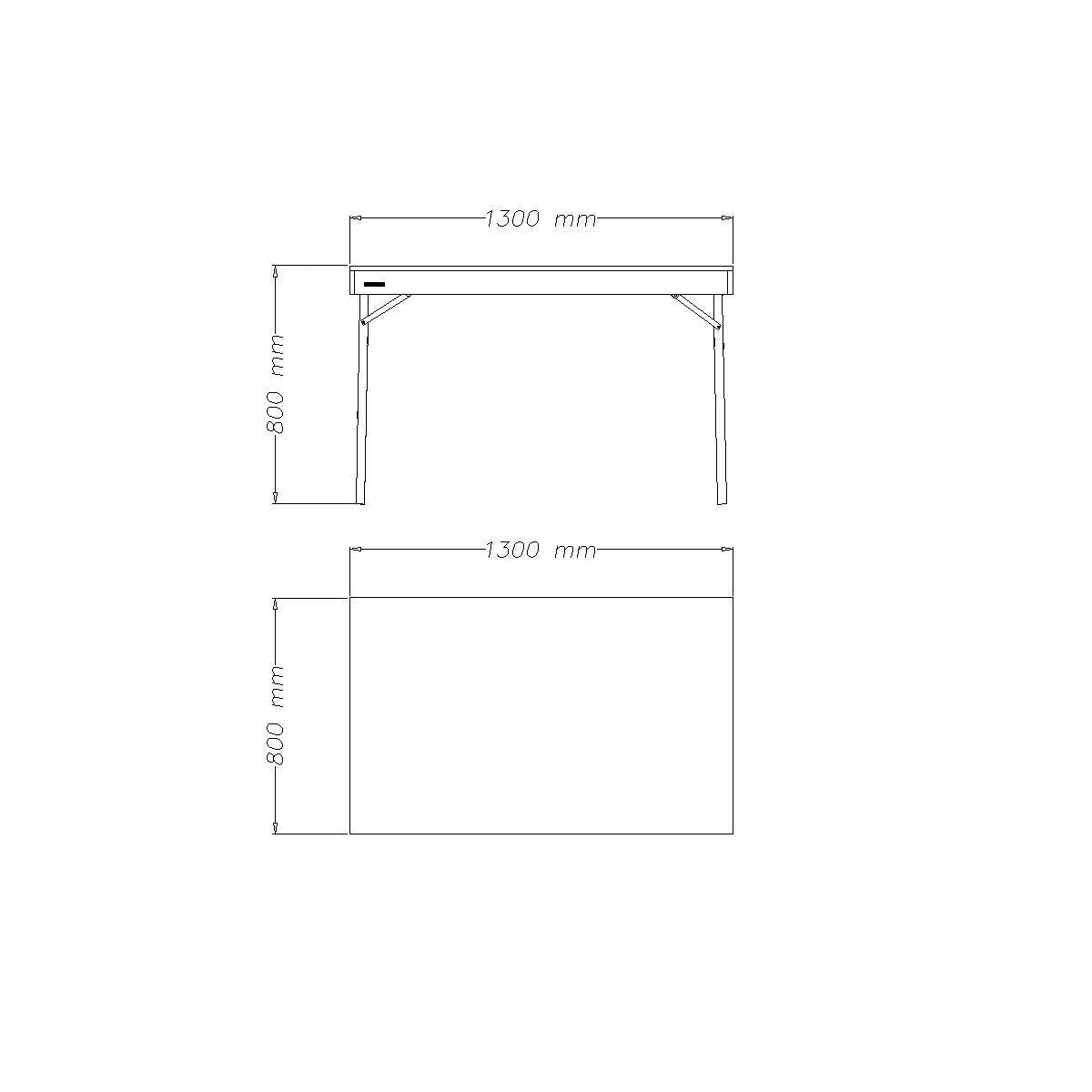 Mesa Tramontina Dobrável de Madeira Natural de Pinus 130 x 80 cm