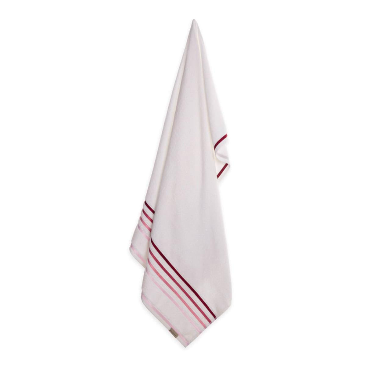 Toalha Banhão Karsten Fio Penteado Lumina Branco/Rosa 86x150 cm