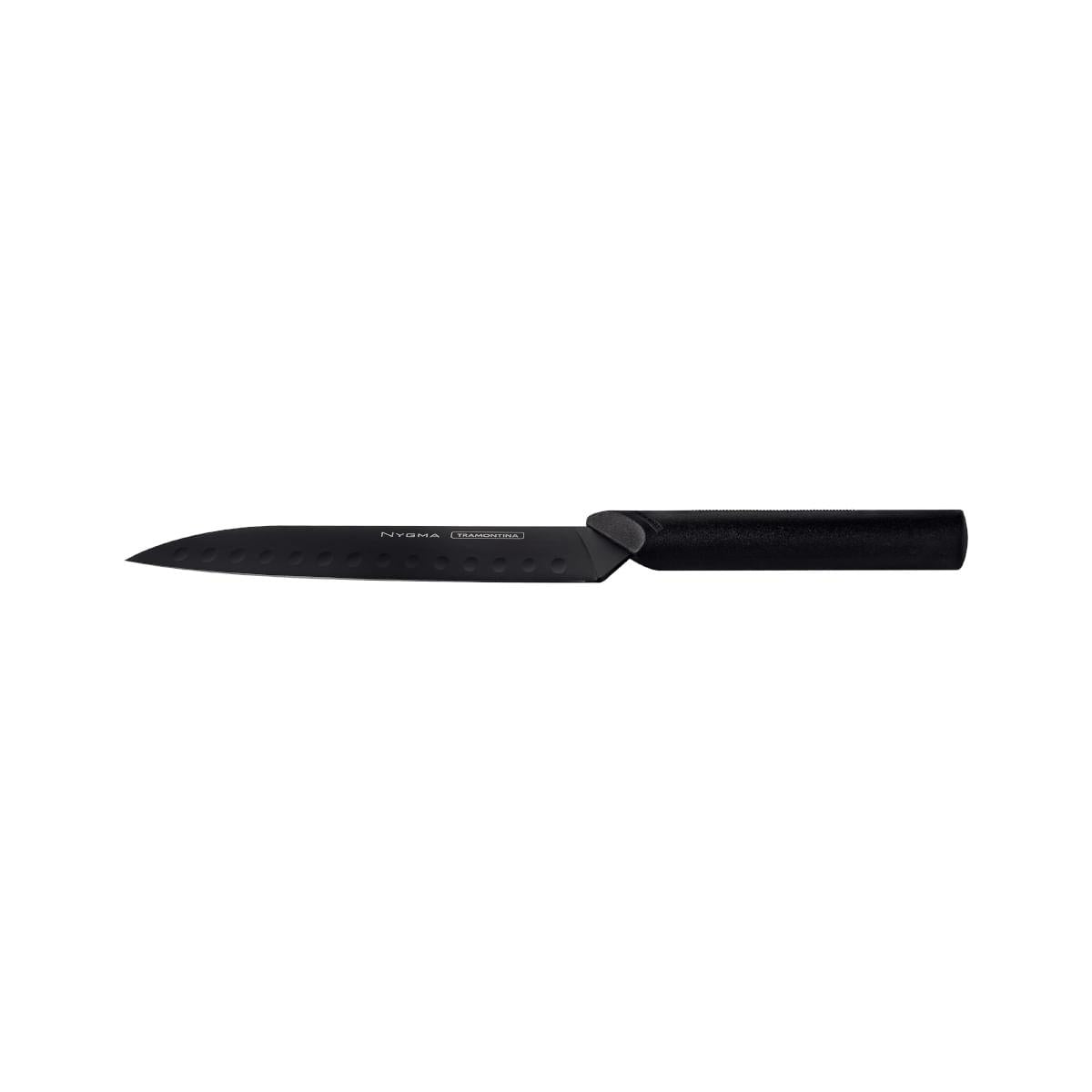 Faca Santoku Tramontina Nygma em Aço Inox e Polipropileno Preto 7"