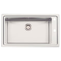 Cuba de Sobrepor Tramontina Square 86x50 cm em Aço Inox 304 Scotch Brite