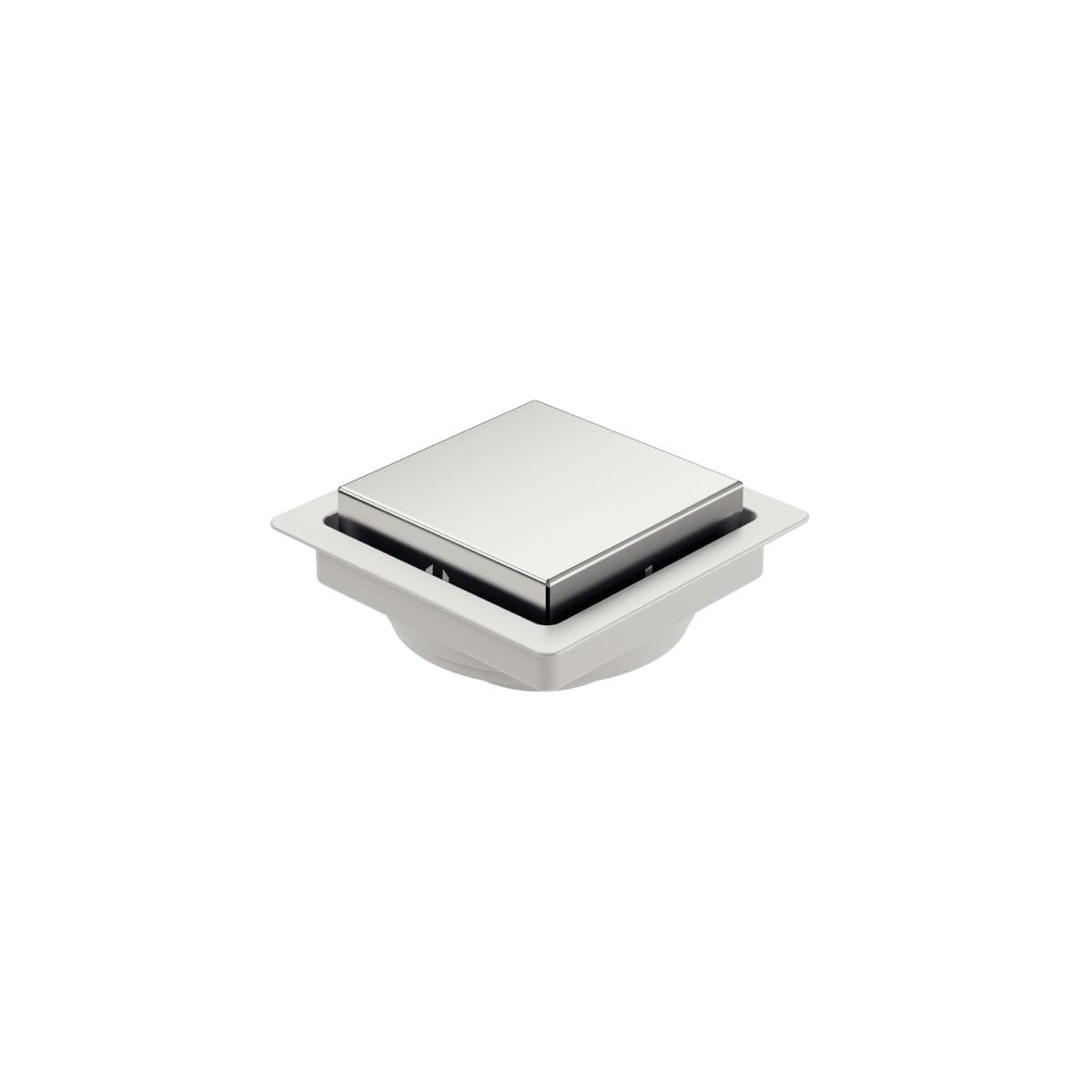 Ralo Tramontina Square em PVC com Tampa em Aço Inox 10 x 10 cm