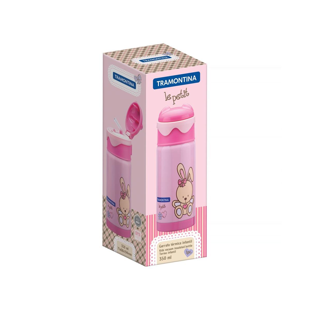 Garrafa Térmica Tramontina Infantil Rosa 350 ml 61649035