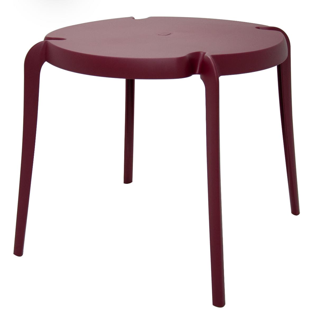 Mesa Tramontina Clarice Marsala 79 cm em Polipropileno e Fibra de Vidro