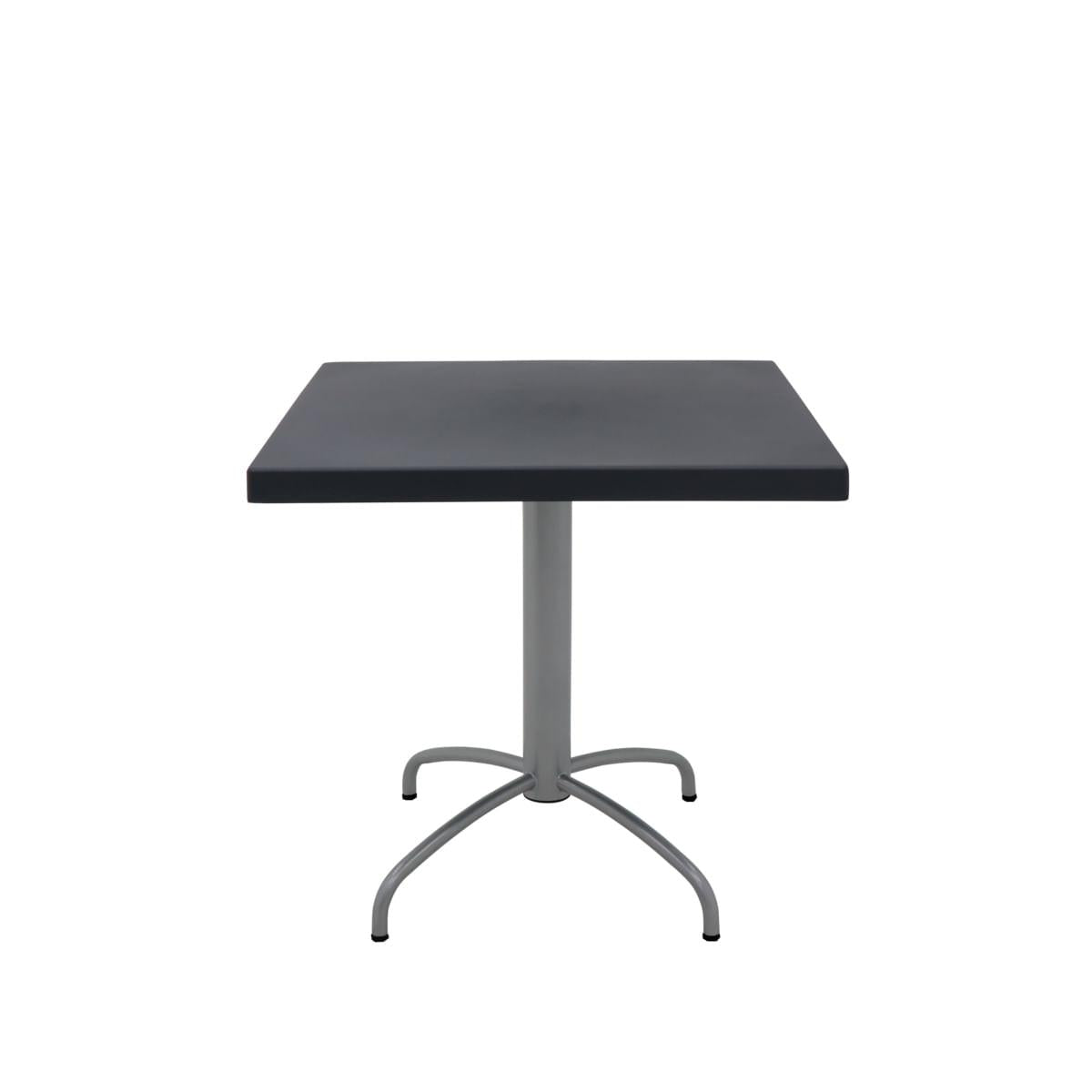 Mesa Quadrada Tramontina Gama 79 x 77 cm em Polipropileno Grafite com Base em Aço Carbono