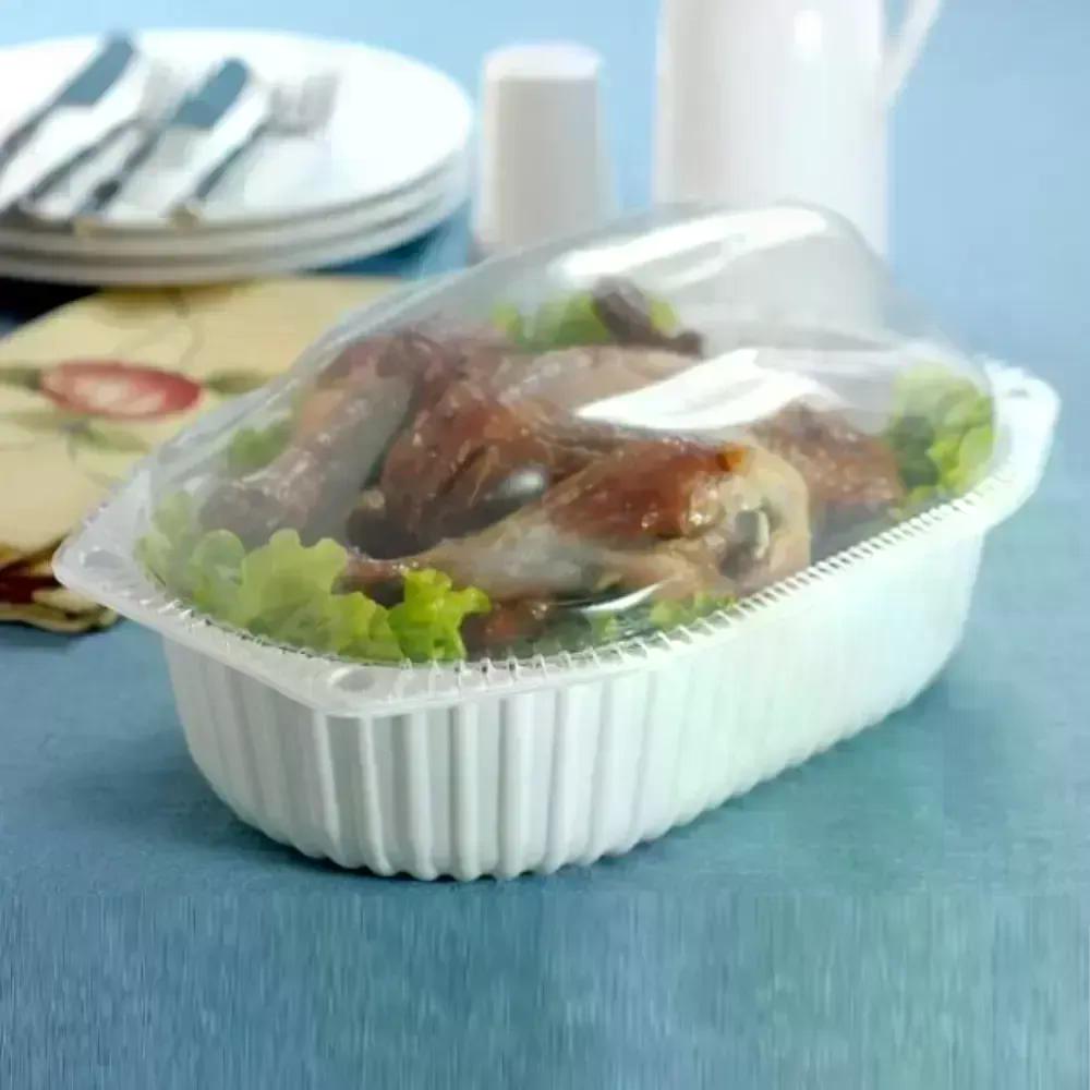 100un Embalagem para Frango Assado G100 Branco Galvanotek