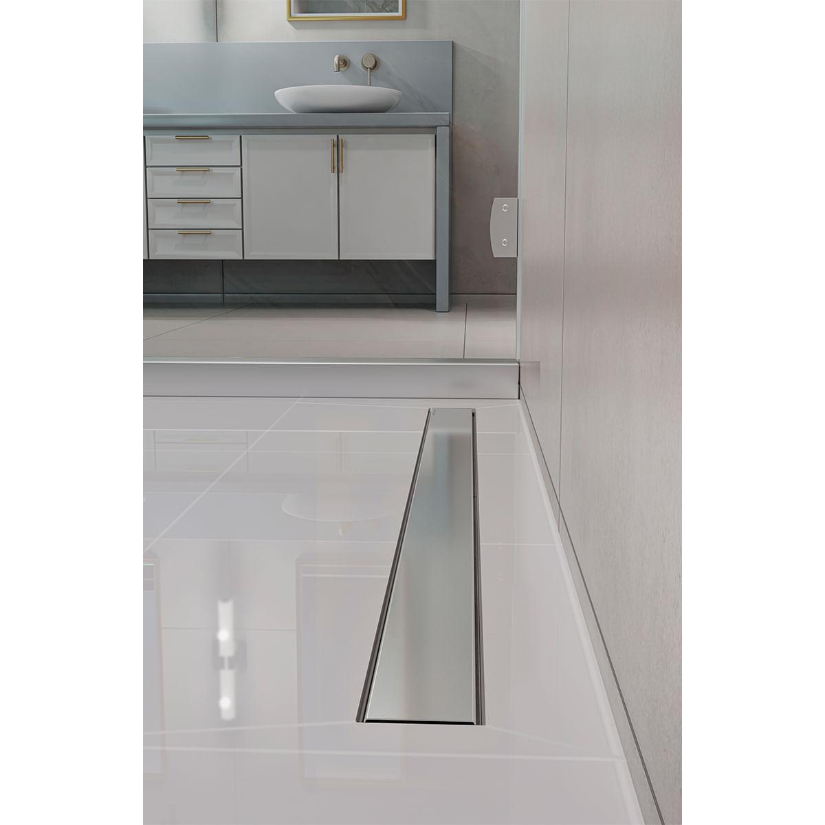 Ralo Neo Tramontina Slim com Tampa em Aço Inox 80x7,5 cm