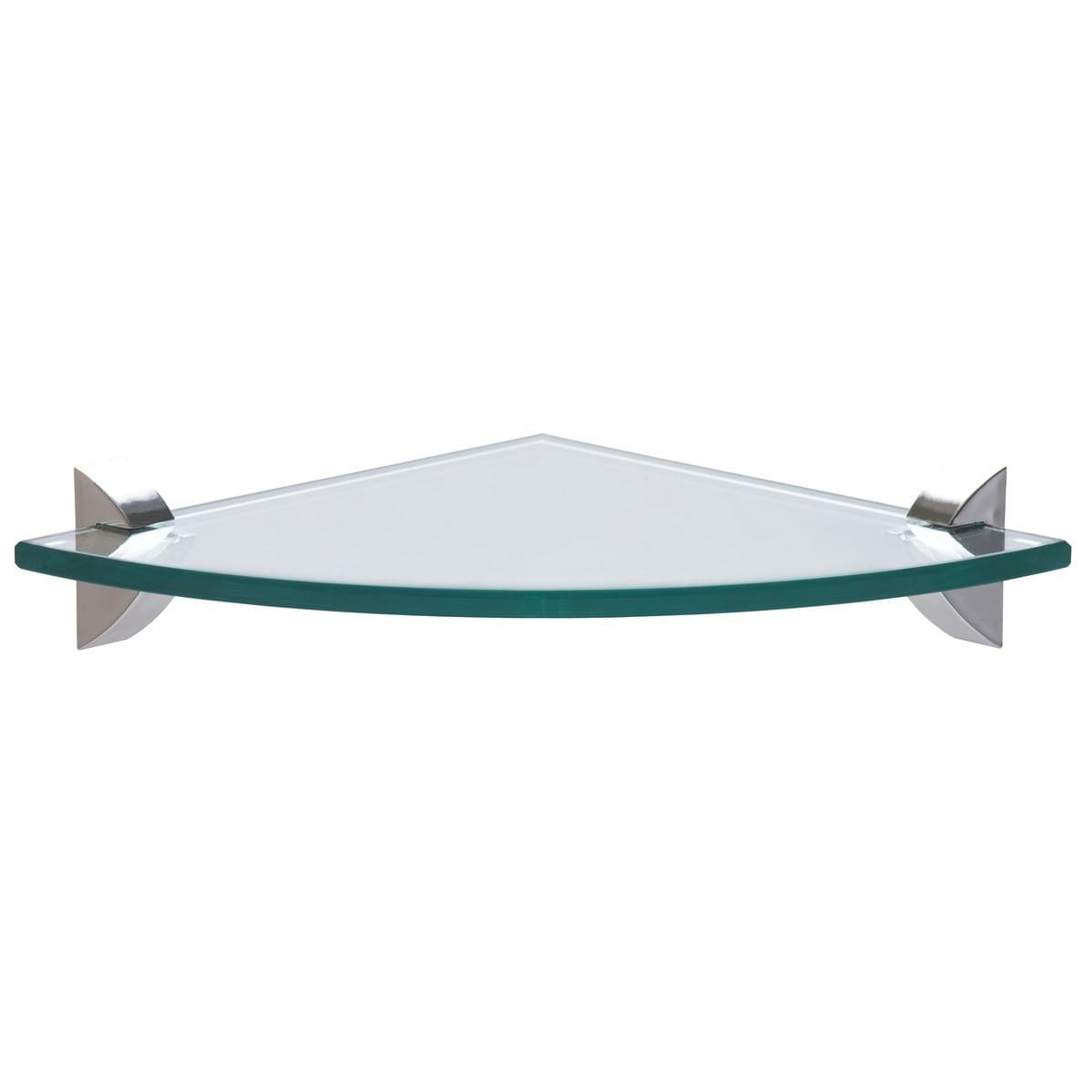 Prateleira de Canto Tramontina de Vidro 20 x 20 cm Glass 8 mm com suporte Injetado