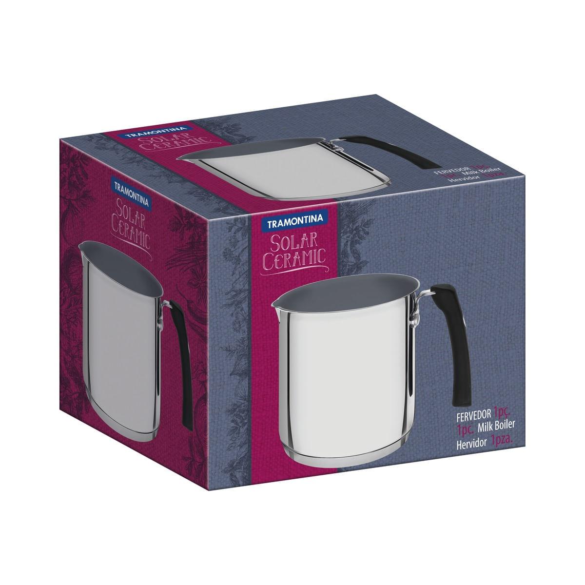 Fervedor Tramontina Solar Ceramic 14 cm 2 Litros em Aço Inox Interior em Cerâmica