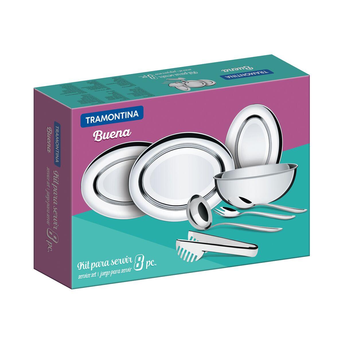 Kit para Servir Tramontina Buena em Aço Inox 8 Peças
