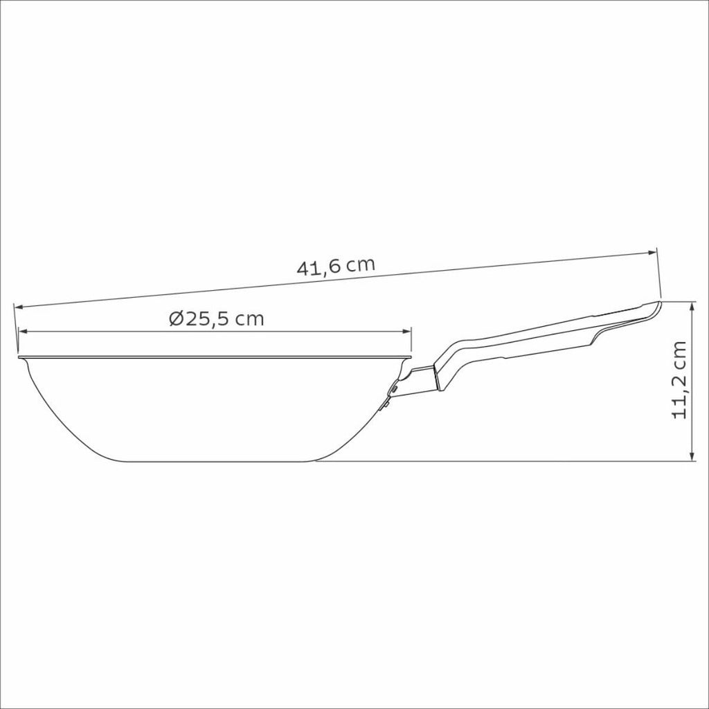 Wok Tramontina Loreto em Alumínio Antiaderente Starflon 24 cm 2,2 L Bege