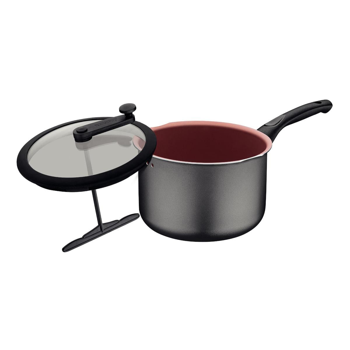 Pipoqueira Tramontina Vermont 22 cm 4,8 Litros Grafite em Alumínio Starflon Max