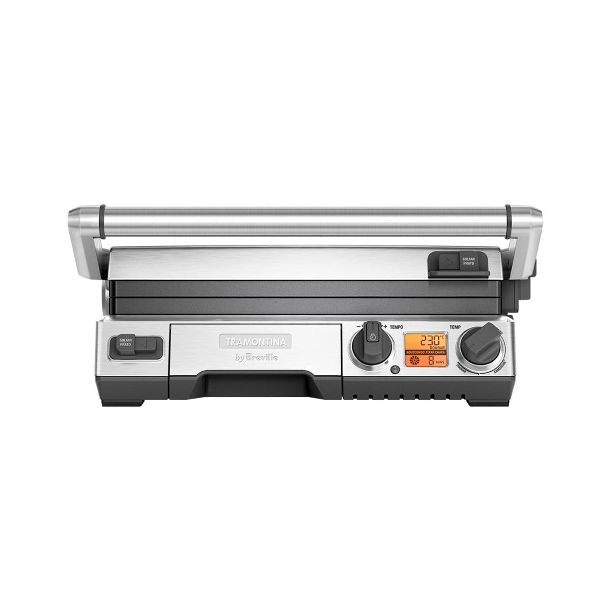 Grill Elétrico Tramontina by Breville Smart em Aço Inox com Display LCD 220 V