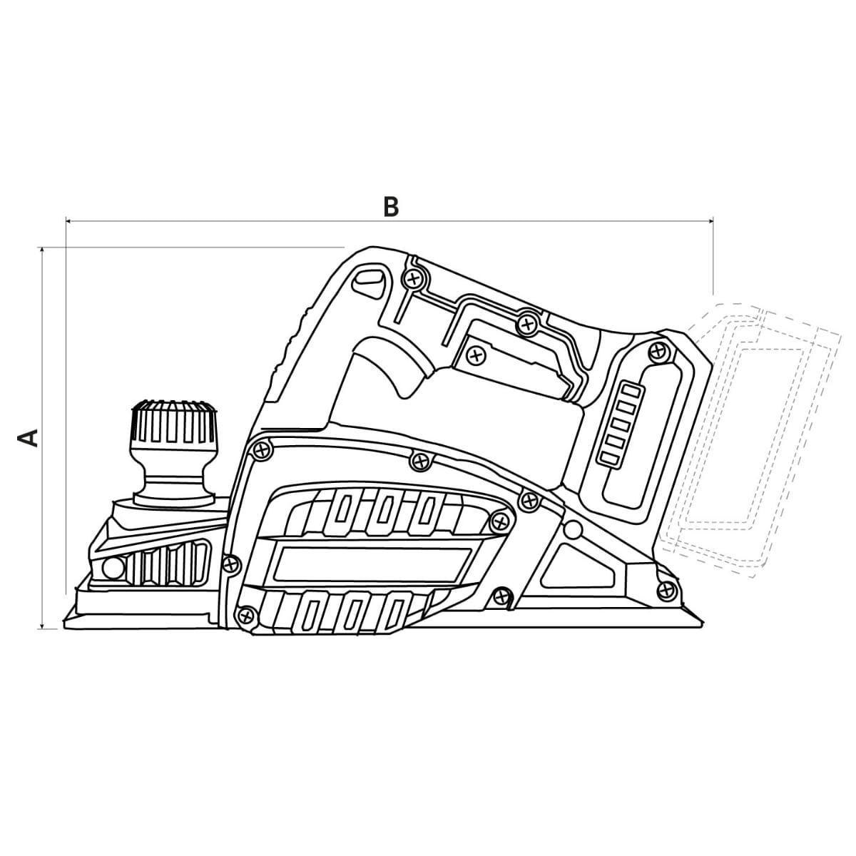 Plaina 20V 14000 rpm Tramontina Sem Bateria e Carregador