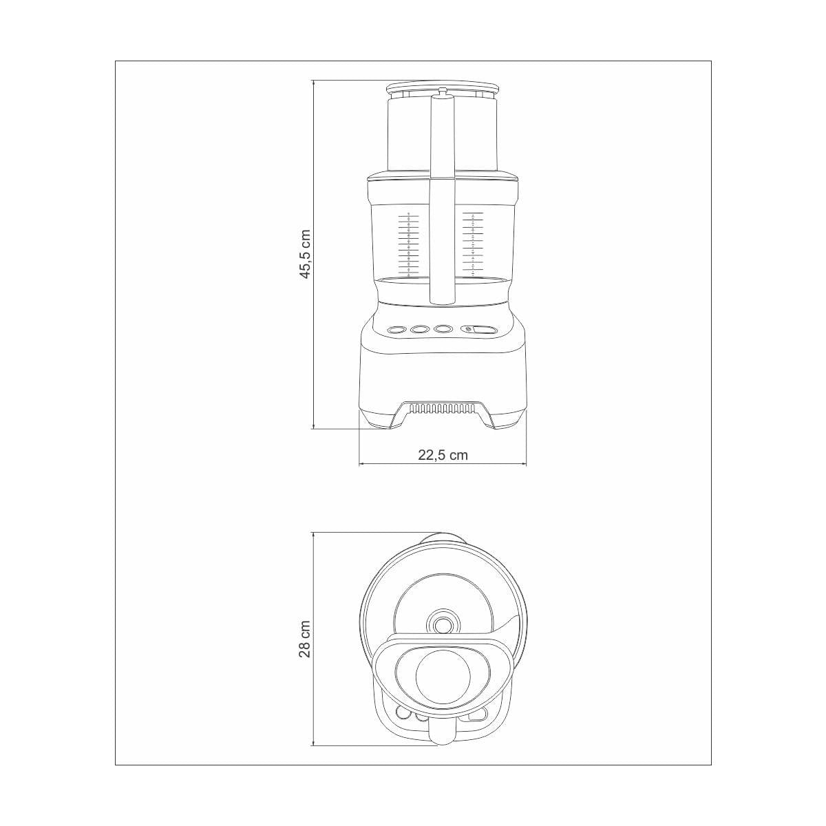 Multiprocessador Slice Pro 3,7 Litros 1200 Watts 110V Tramontina 69020011