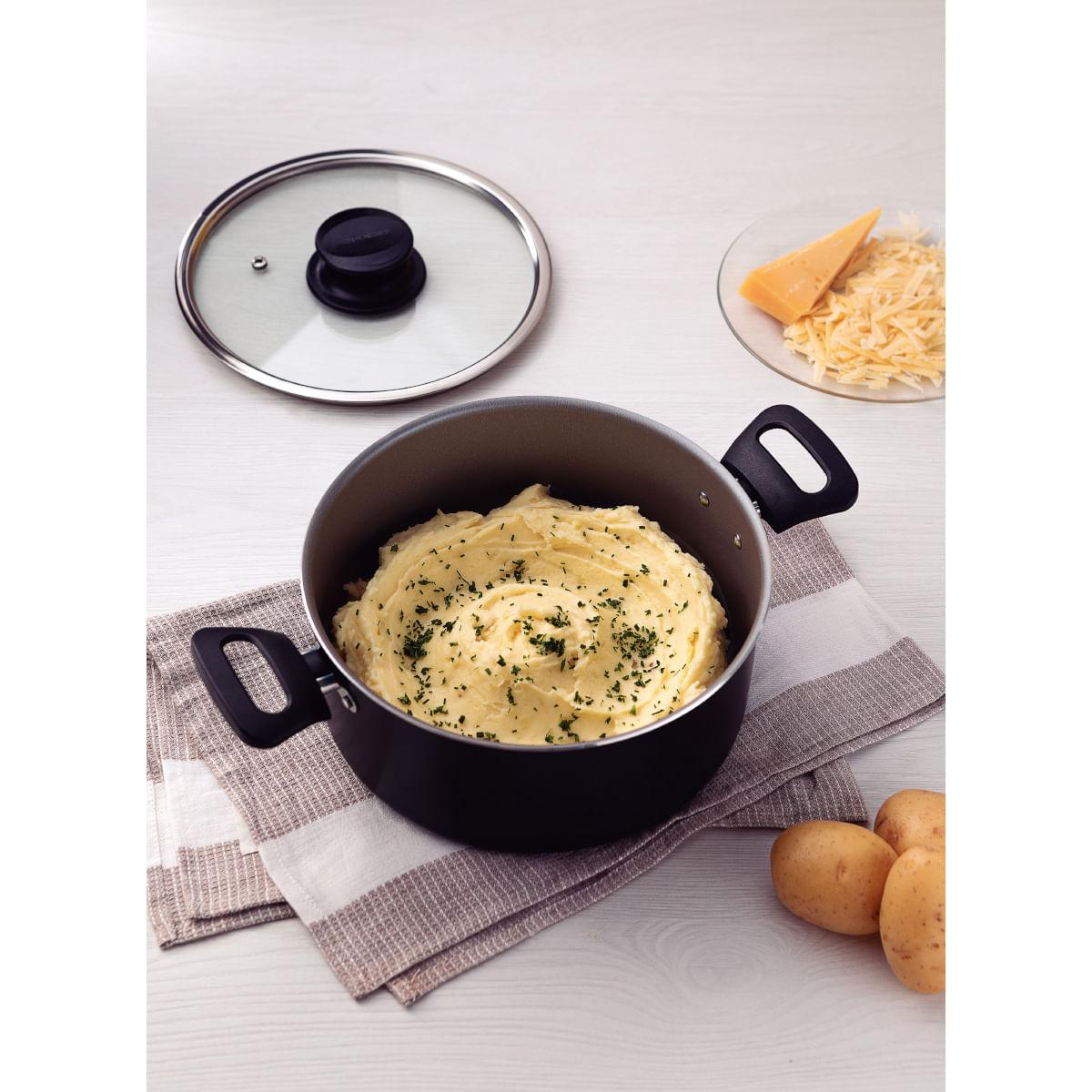 Caçarola Tramontina Formia em Alumínio 20 cm 2,8 L Starflon Max Preto