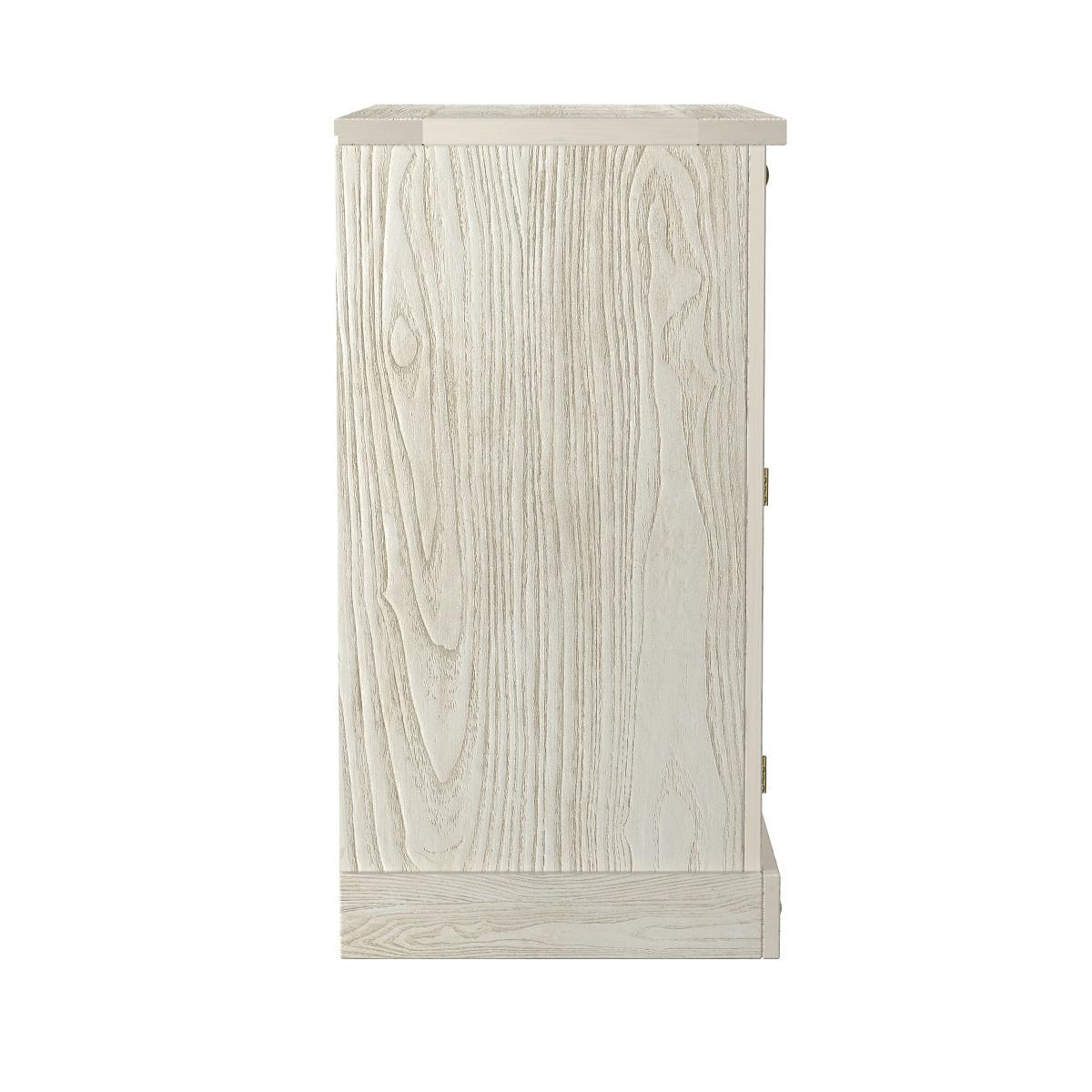 Aparador Buffet em Madeira 2 Portas 2 Gavetas 104 cm Patina Branca Elliottiis