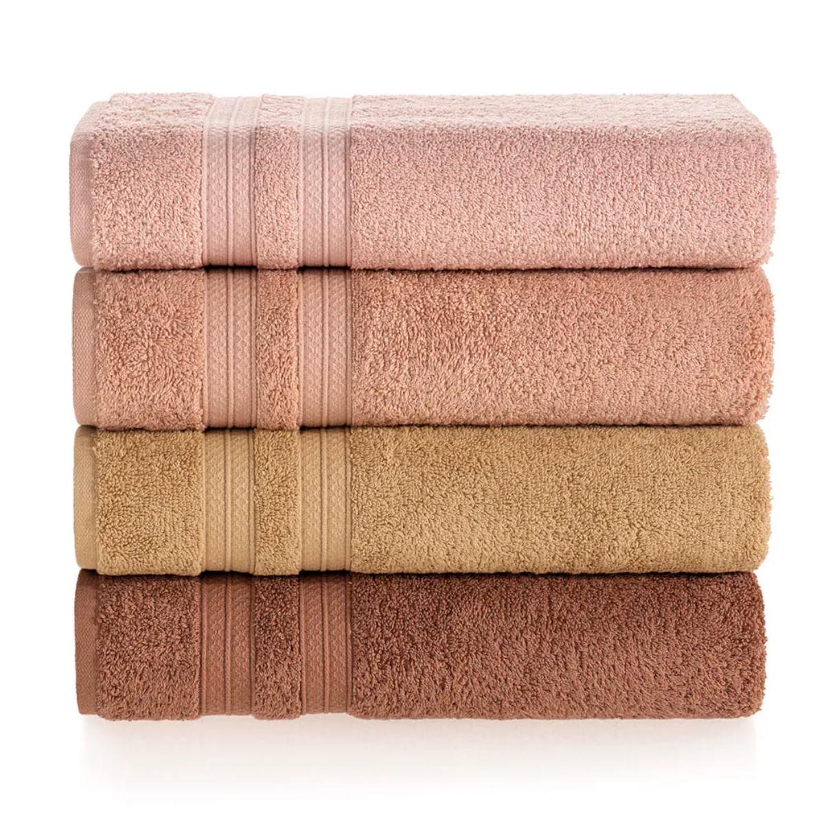 Toalha de Rosto Karsten Fio Penteado 100% Algodão Unika Marrom