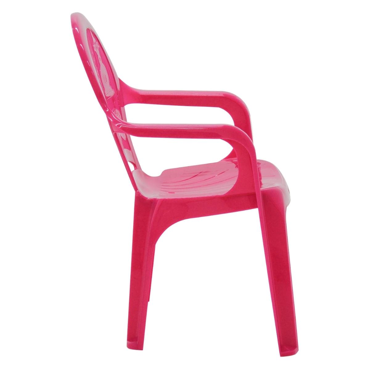Cadeira Infantil Tramontina Catty em Polipropileno Rosa Estampado